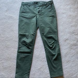 GAP olive skinny mini khakis 4